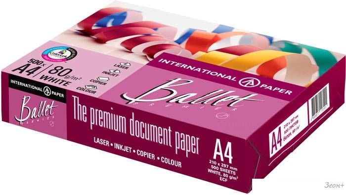 Офисная бумага Ballet Premier A4 (80 г/м2, 500 л)