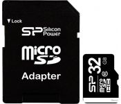   Silicon-Power microSDHC (Class 10) 32GB +  (SP032GBSTH010V10-SP)