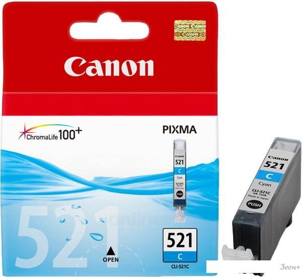 Картридж-чернильница (ПЗК) Canon CLI-521 Cyan
