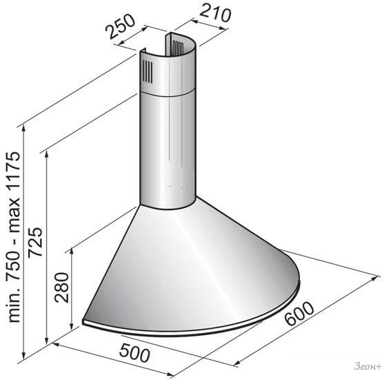 Кухонная вытяжка Korting KHC6930RN