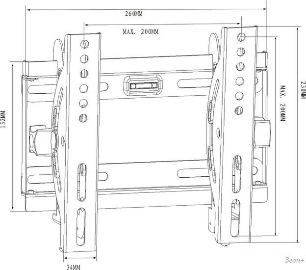Кронштейн Benatek PLASMA-66-B