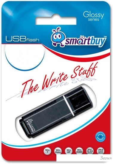 USB Flash Smart Buy Glossy Black 32GB (SB32GBGS-K)