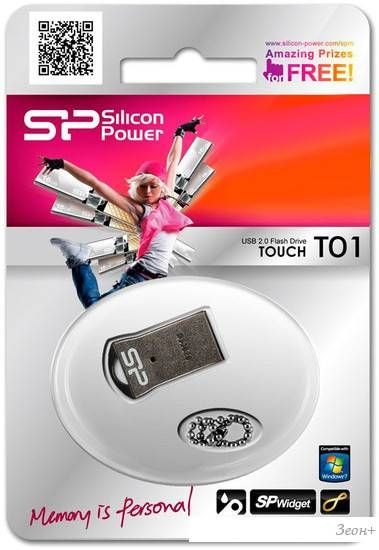 USB Flash Silicon-Power Touch T01 64GB Black (SP064GBUF2T01V1K)