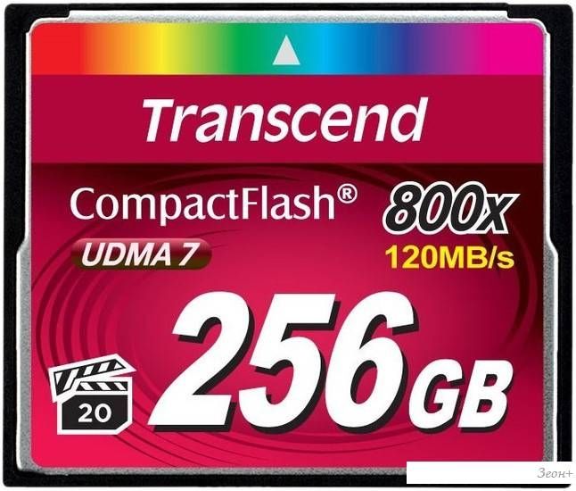 Карта памяти Transcend 800x CompactFlash Premium 256GB (TS256GCF800)