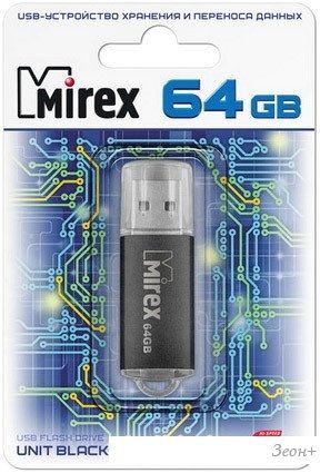 USB Flash Mirex UNIT BLACK 64GB (13600-FMUUND64)