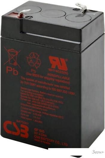 Аккумулятор для ИБП CSB GP645 (6В/4.5 А·ч)