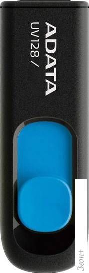 USB Flash A-Data DashDrive UV128 Black/Blue 128GB (AUV128-128G-RBE)