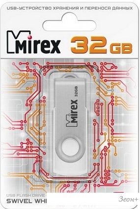 USB Flash Mirex SWIVEL WHITE 32GB (13600-FMUSWT32)