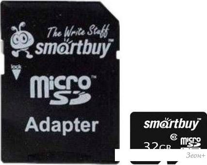 Карта памяти Smart Buy microSDHC Class 10 32GB (SB32GBSDCL10-01)
