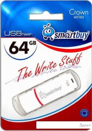 USB Flash Smart Buy 64GB Crown White (SB64GBCRW-W)