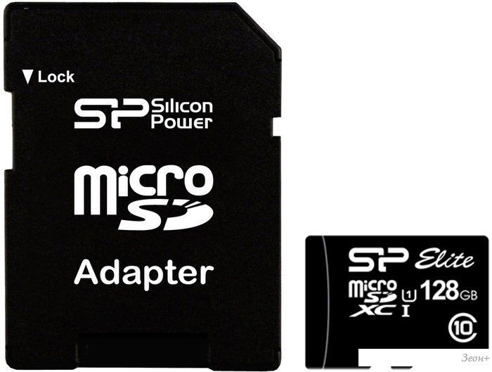 Карта памяти Silicon-Power microSDXC Elite UHS-1 (Class 10) 128GB (SP128GBSTXBU1V10SP)