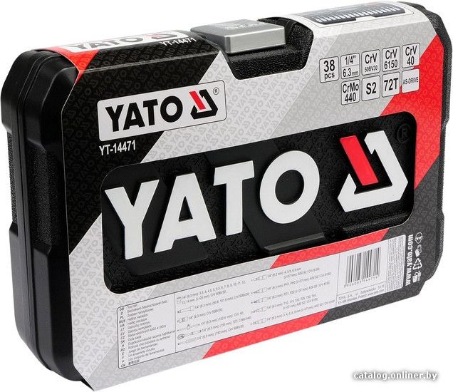 Набор торцевых головок и бит Yato YT-14471 38 предметов