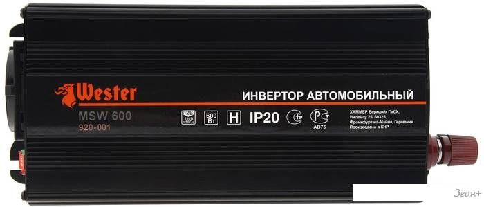 Автомобильный инвертор Wester MSW600