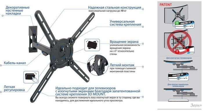 Кронштейн Kromax ATLANTIS-10 (темно-серый)
