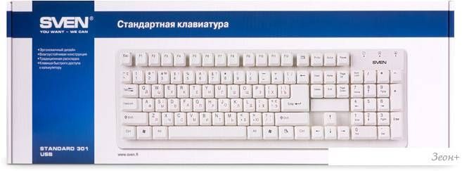 Клавиатура SVEN Standard 301 White