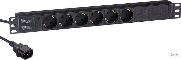 Блок розеток ExeGate ServerPro PDU-19H604 Al-6S-C14-2.5CU
