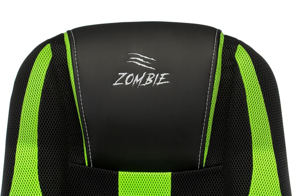 Кресло Бюрократ Zombie 9 (черный/салатовый)