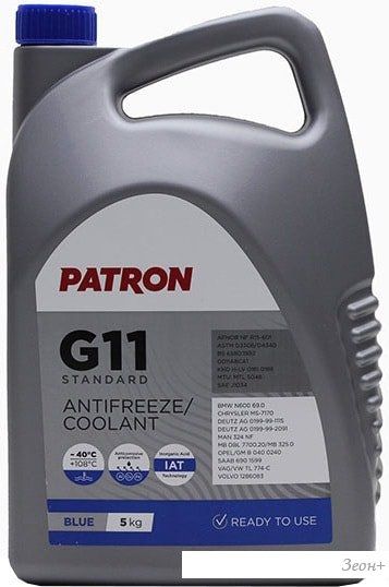 Антифриз Patron G11 Standard Blue 5кг