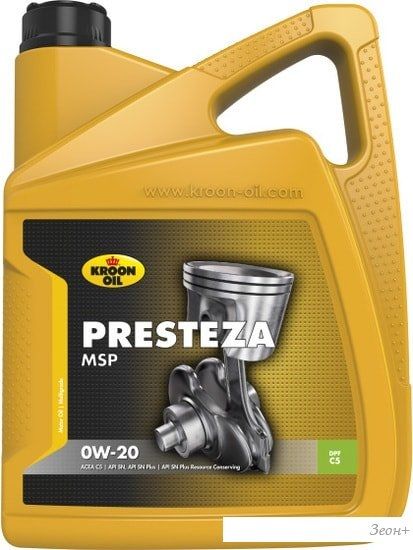 Моторное масло Kroon Oil Presteza MSP 0W-20 5л