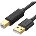 Кабель Ugreen US135 USB Type-A - USB Type-B (1.5 м, черный)