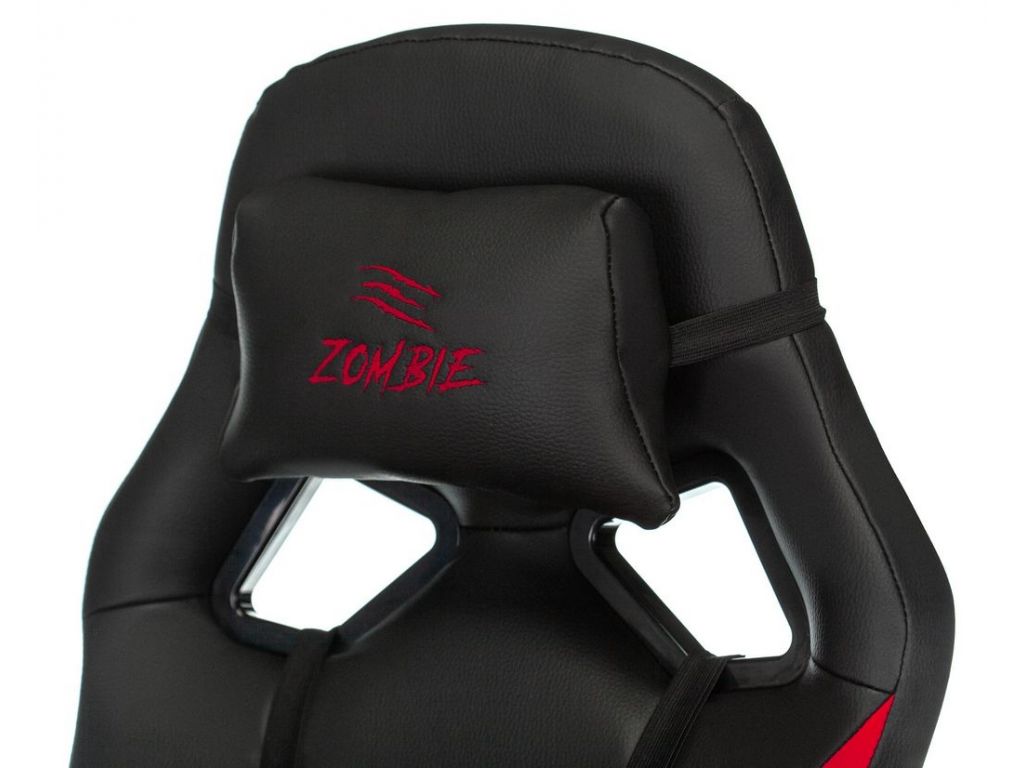 Кресло Бюрократ Zombie Driver (черный/красный)