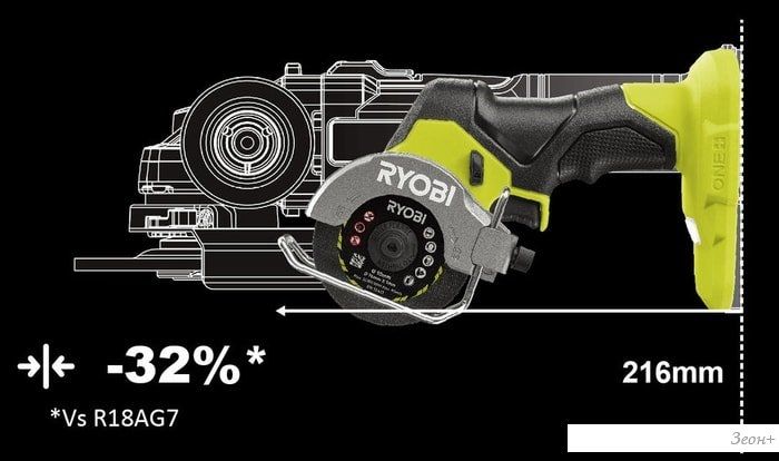 Дисковая (циркулярная) пила Ryobi RCT18C-0 5133004953 (без АКБ)