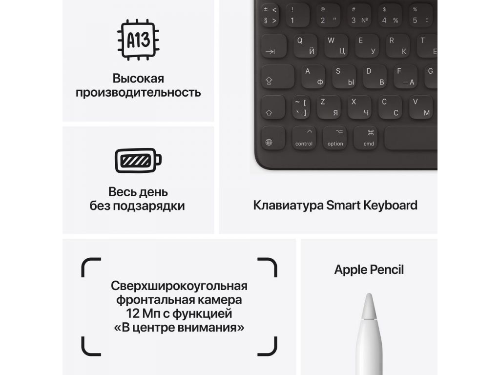 Планшет Apple iPad 10.2" 2021 64GB MK2L3 (серебристый)