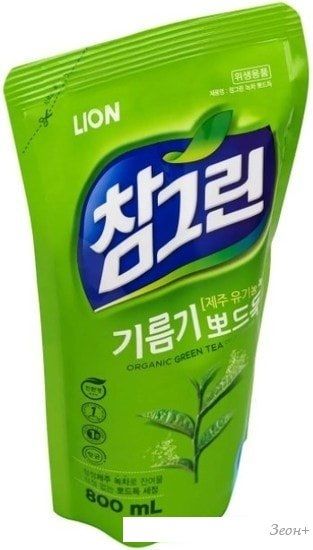 Средство для мытья посуды Lion Chamgreen зеленый чай 800 мл