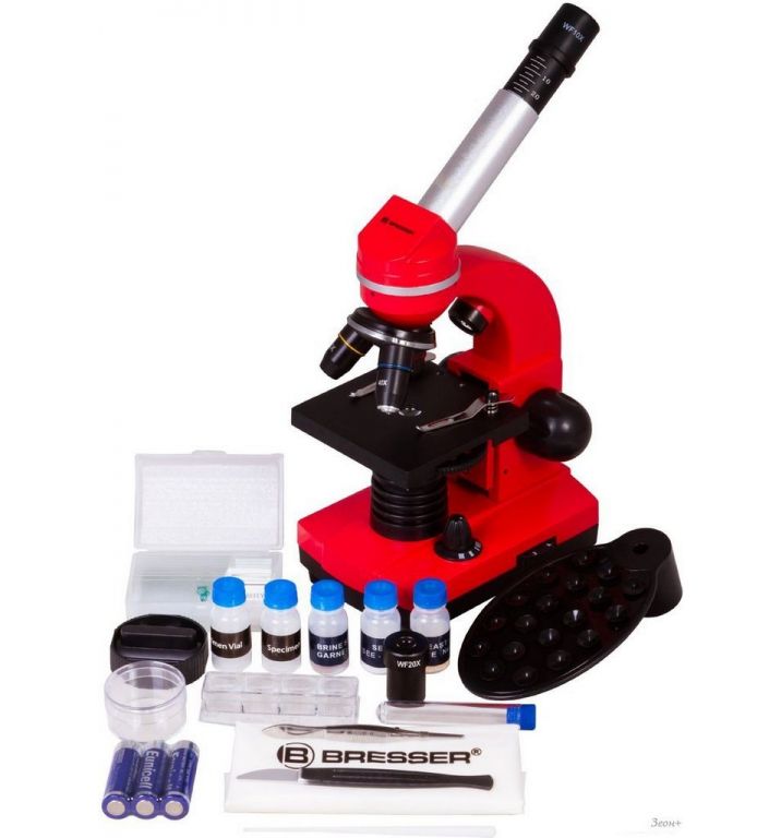 Детский микроскоп Bresser Junior Biolux SEL 40–1600x 74320 (красный)