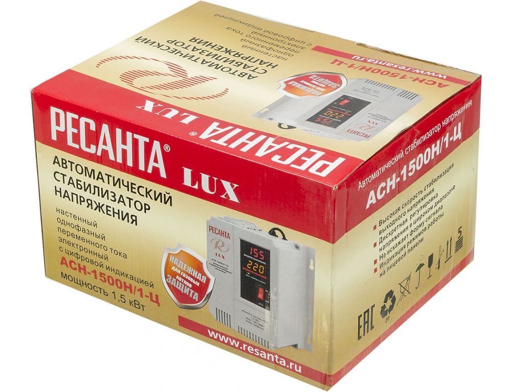 Стабилизатор напряжения Ресанта Lux АСН-1500Н/1-Ц