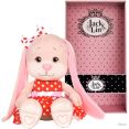 Классическая игрушка Jack&Lin Зайка в красном платье в белый горошек JL-051923-25