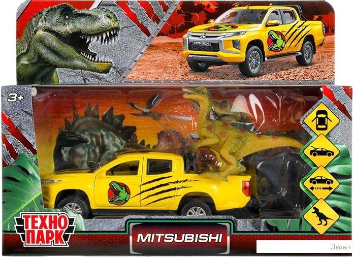 Пикап Технопарк Mitsubishi с динозавром L200-12DIN-DINO