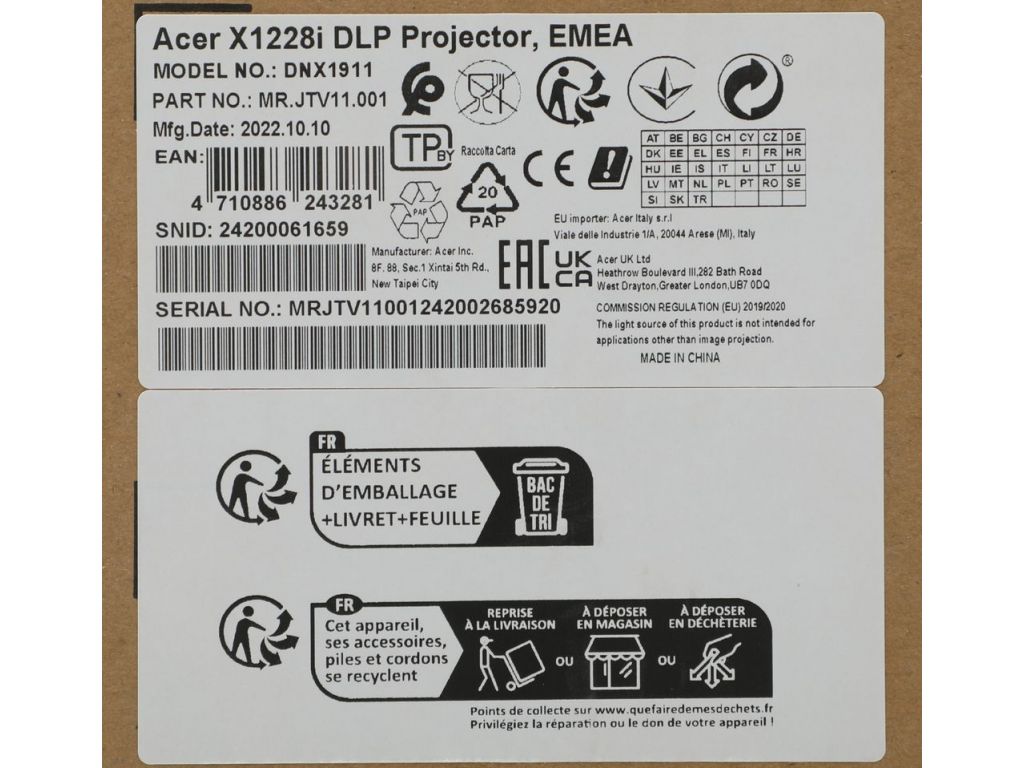 Проектор Acer X1228i