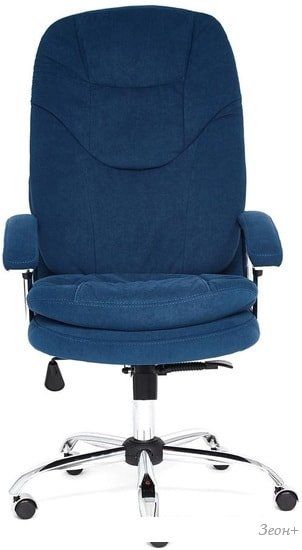 Кресло TetChair Softy LUX (флок, синий)