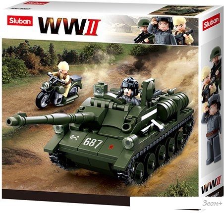 Конструктор Sluban Вторая мировая M38-B0687 Отечественный танк