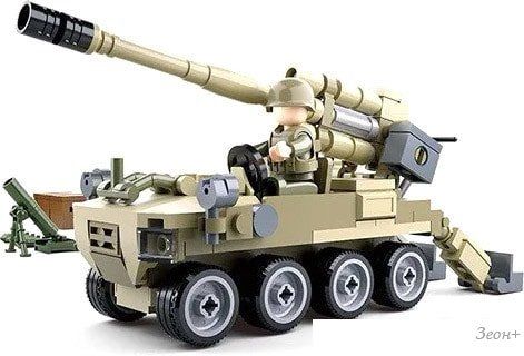 Конструктор Sluban Модельки M38-B0751 Танк с фигуркой