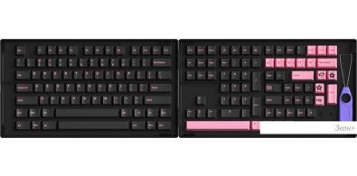   Akko Black & Pink Cherry Profile Keycaps 229 