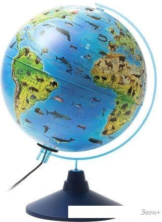 Школьный глобус Globen Зоогеографический с подсветкой Ве012100249