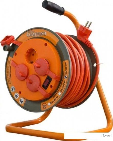 Удлинитель Glanzen EB-30-008 (30 м, оранжевый)