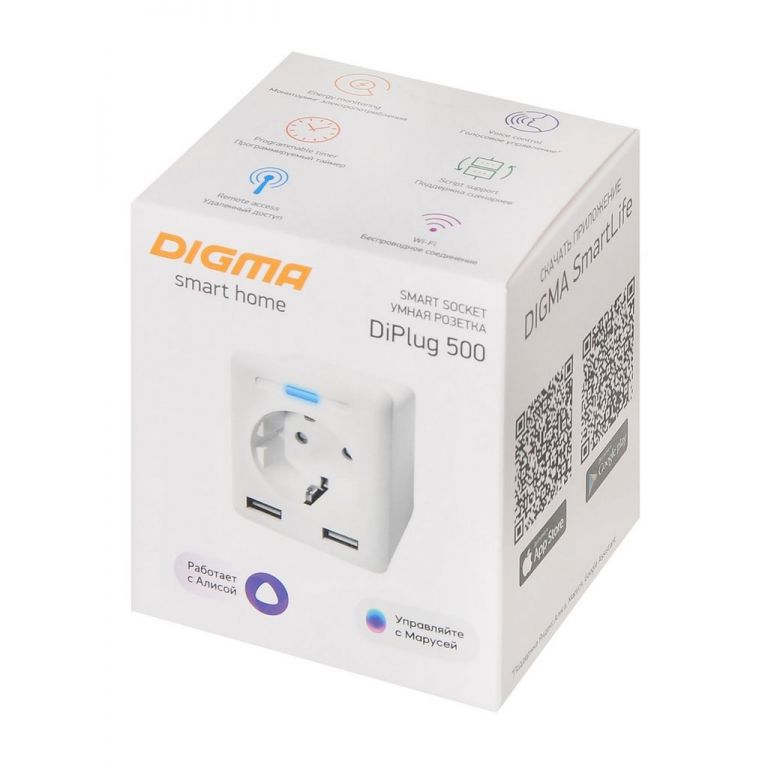 Умная розетка Digma DiPlug 500