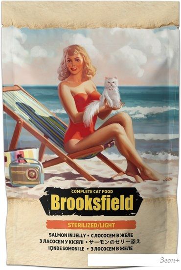 Пресервы Brooksfield Sterilized/Light Cat Salmon лосось в желе 85 г