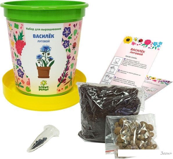 Набор для опытов Happy plant Василек луговой hpn-28