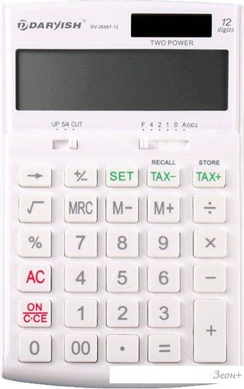 Бухгалтерский калькулятор Darvish DV-2666T-12W (белый)