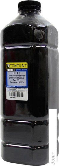 Тонер Content Универсальный для HP LJ 1010/1200/1160/4000/5000 Тип 2.5 1 кг