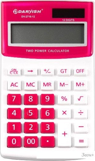 Бухгалтерский калькулятор Darvish DV-2716-12R (белый/красный)