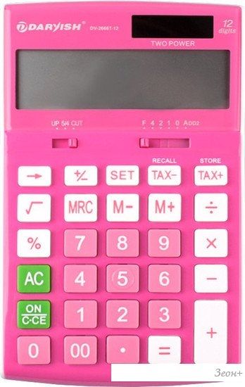 Бухгалтерский калькулятор Darvish DV-2666T-12PK (розовый)