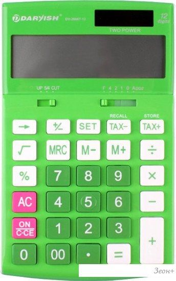 Бухгалтерский калькулятор Darvish DV-2666T-12N (зеленый)