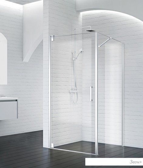 Душевой уголок BelBagno MARMI-AH-1-80/100-C-Cr (прозрачное стекло)