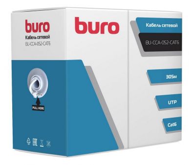   Buro BU-CCA-052-CAT6 UTP 4  cat6 solid 0.52 CCA 305 