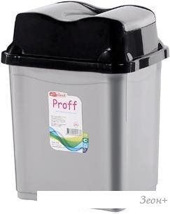 Контейнер для мусора Эльфпласт Proff 2 л (серо-черный)